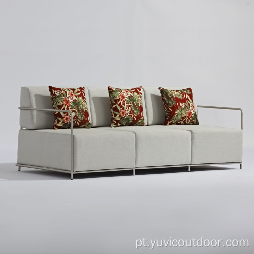 Sofá secional Luxo nórdico mobiliário de pátio